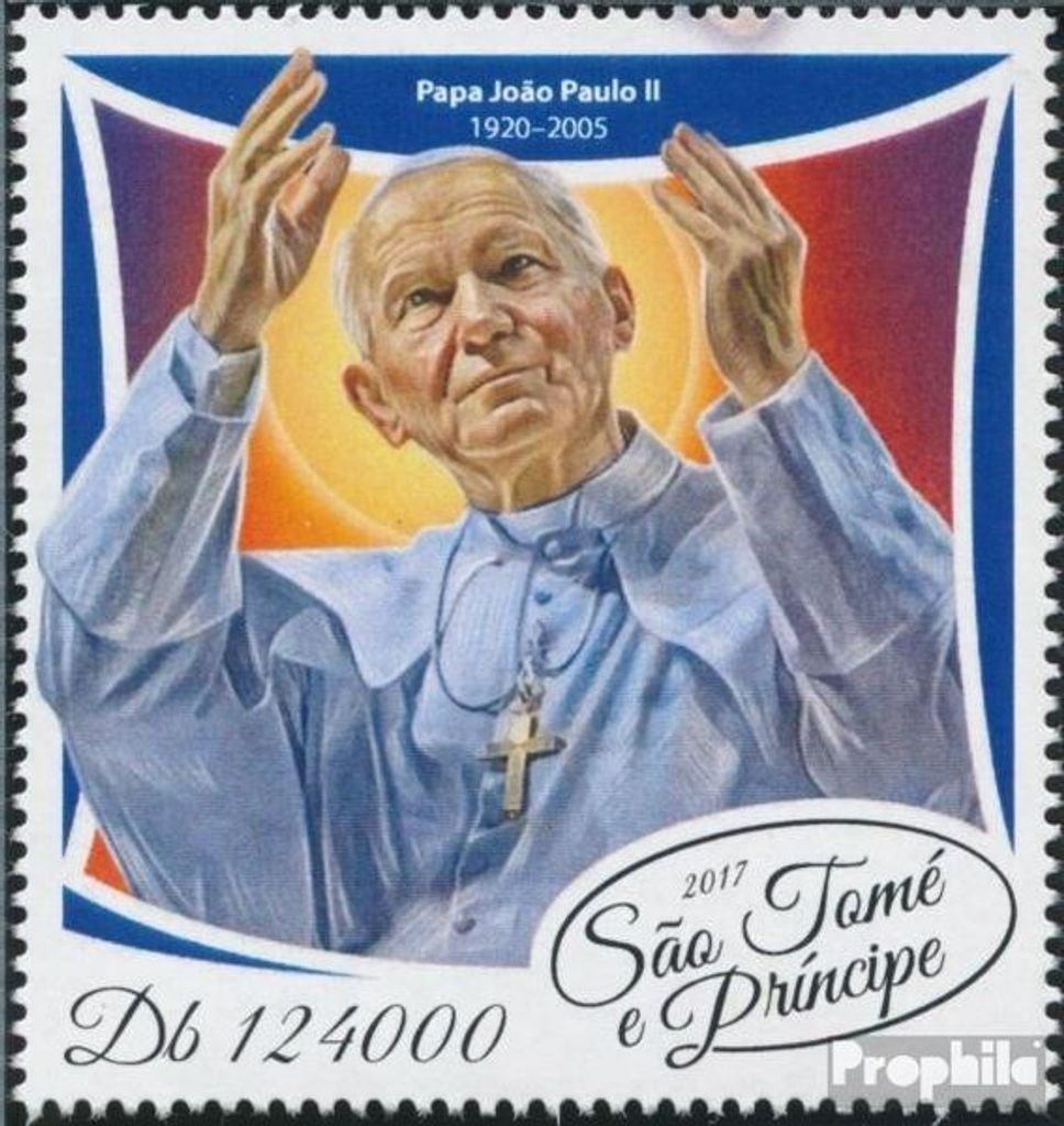 Briefmarken Sao Tome e Principe 2017 Mi 7492 (kompl. Ausgabe) postfrisch Johannes Paul II