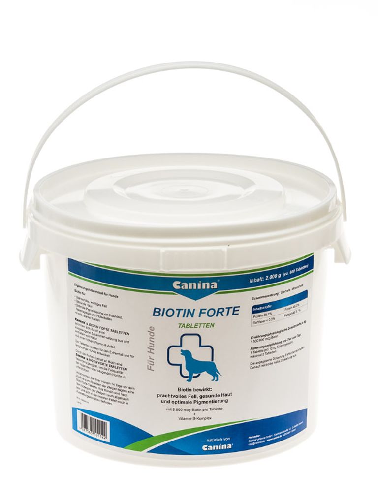 Canina Biotin Forte 2 kg, Hund, Tabletten, Haut & Haarkleid, Universal, Vitamin H (biotin), Vitamin B