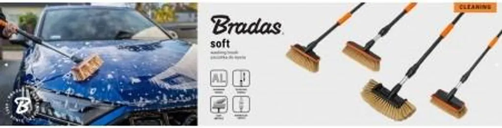 Balai de lavage auto extensible 250 cm à tête souple et double surface - 6