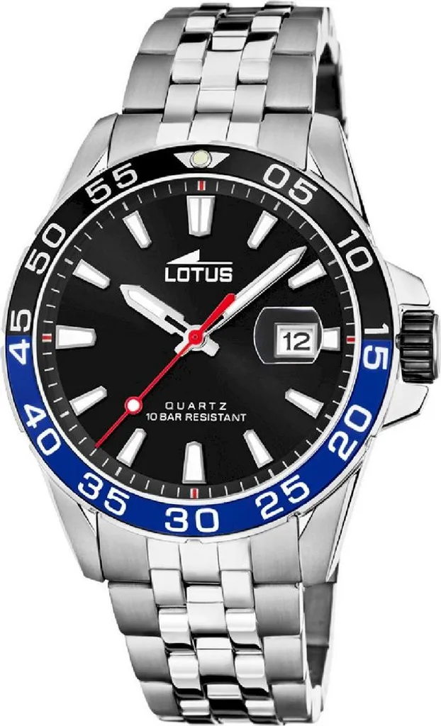 Montre Homme Lotus 18766/4 Étanche 100m avec Bracelet Acier et Dateur