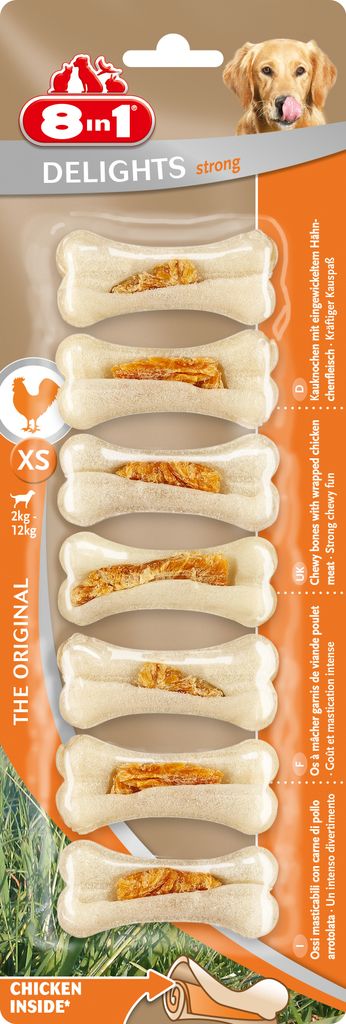 8in1 Delights Strong Kauknochen XS