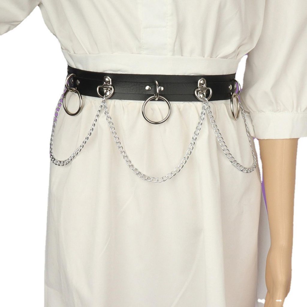 Punk Leder Harnes Gürtel Damen, 1 Stück BH Body Chain y Produktbild 