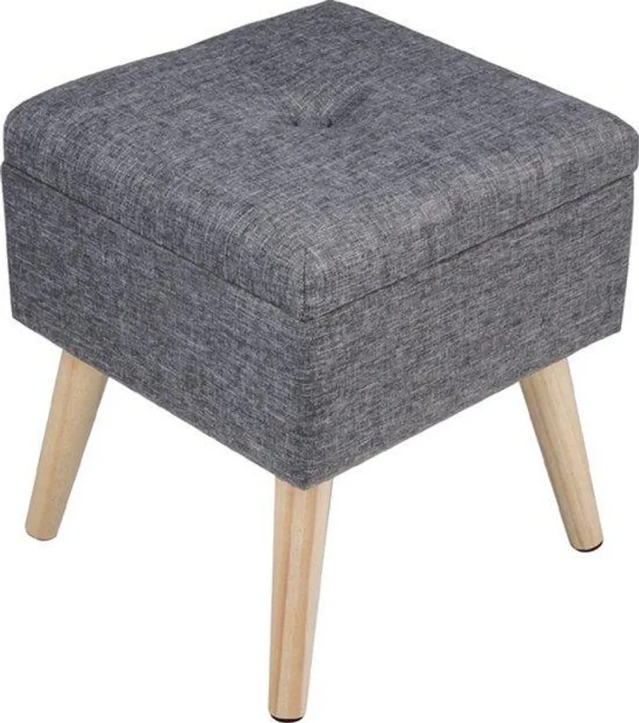 Pouf élégant en semoule de blé noir - Rangement discret gain de place
