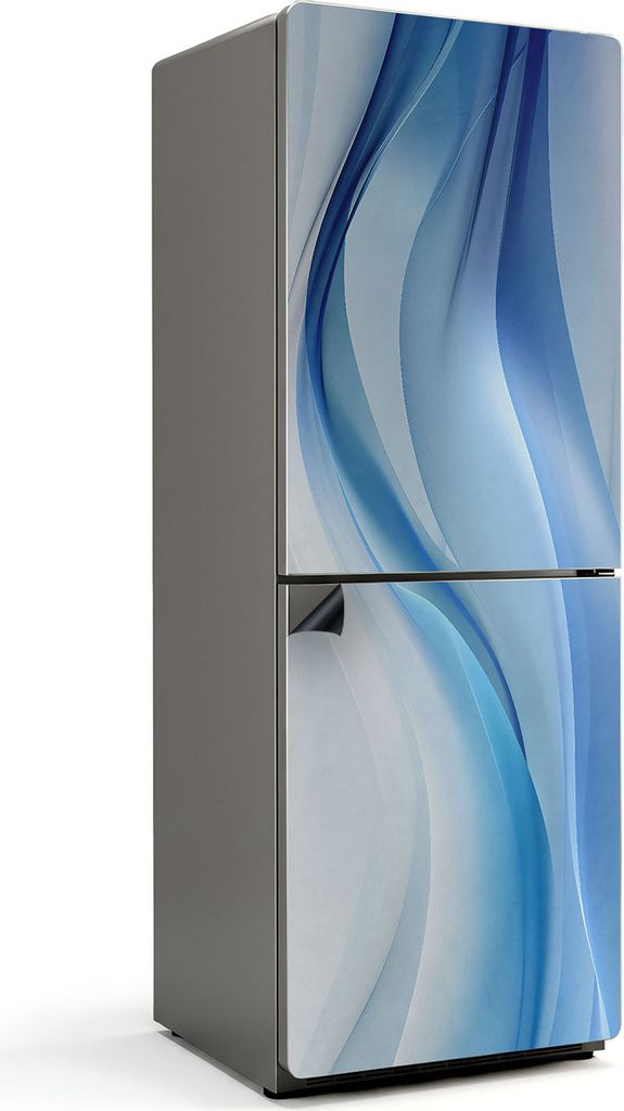 Wellen in zarten Tönen – Magnetische Kühlschrank Abdeckung – Dekorfolie magnetisch Küche – Kühlschrank Magnet Deko – selbstklebende Mag...