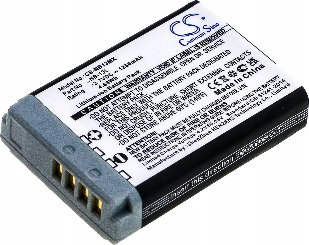 Batterie Rechargeable pour Canon PowerShot SX730HS SX620HS G9X 1250 mAh