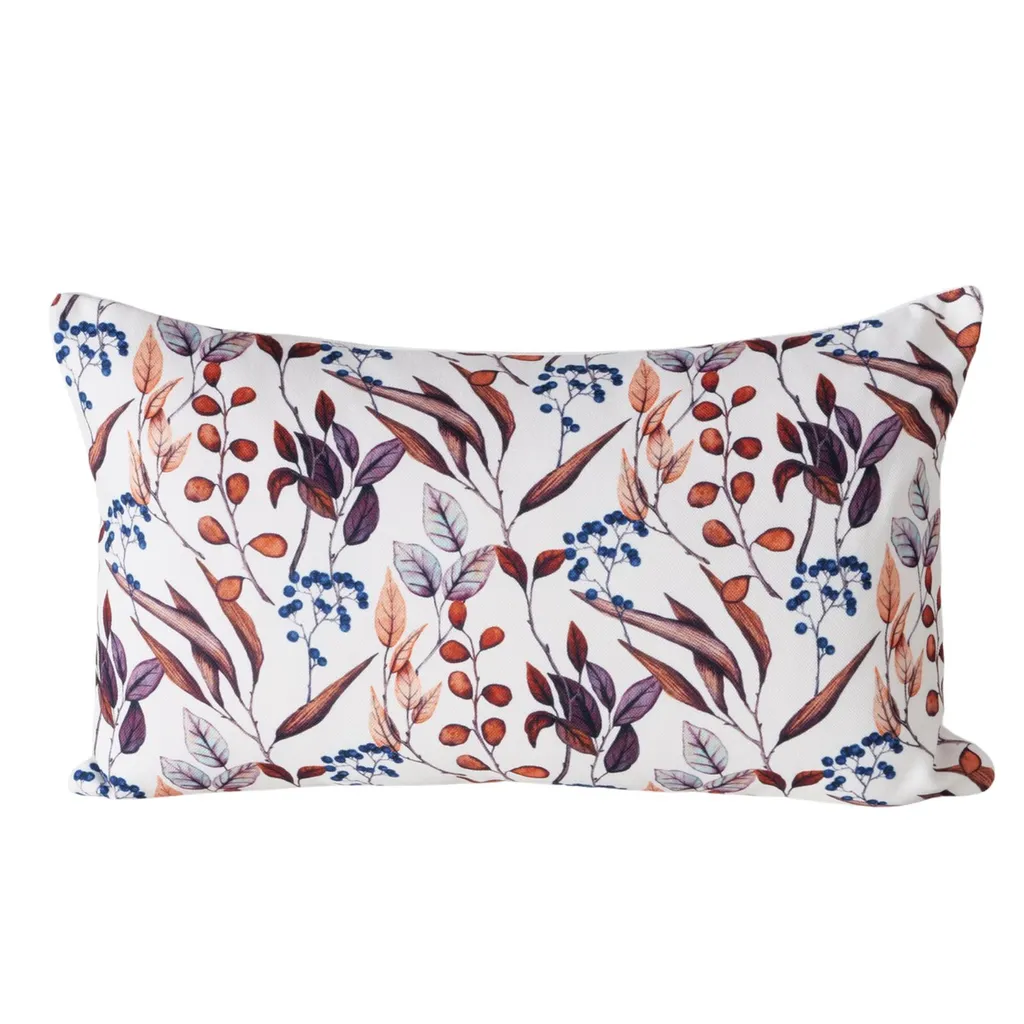 Coussin décoratif BRINJA 50 x 30 cm - Velours côtelé fin de haute qualité
