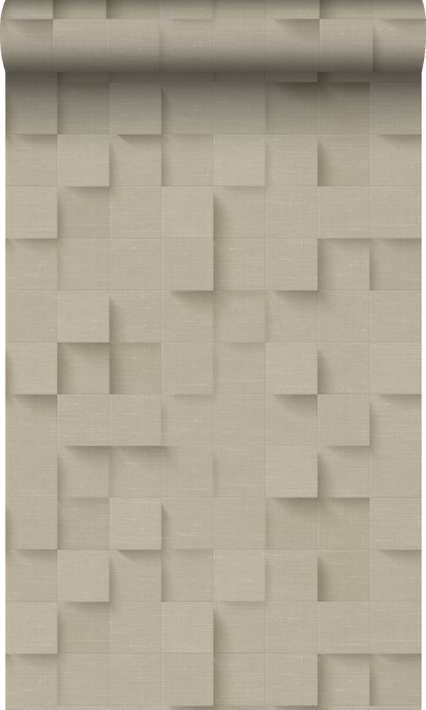 Origin Wallcoverings Tapete 3D-Würfel Beige 50 x 900 cm