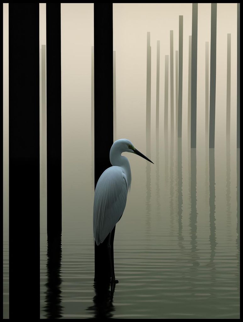 Plakat 75x100cm Nebel auf Wasser