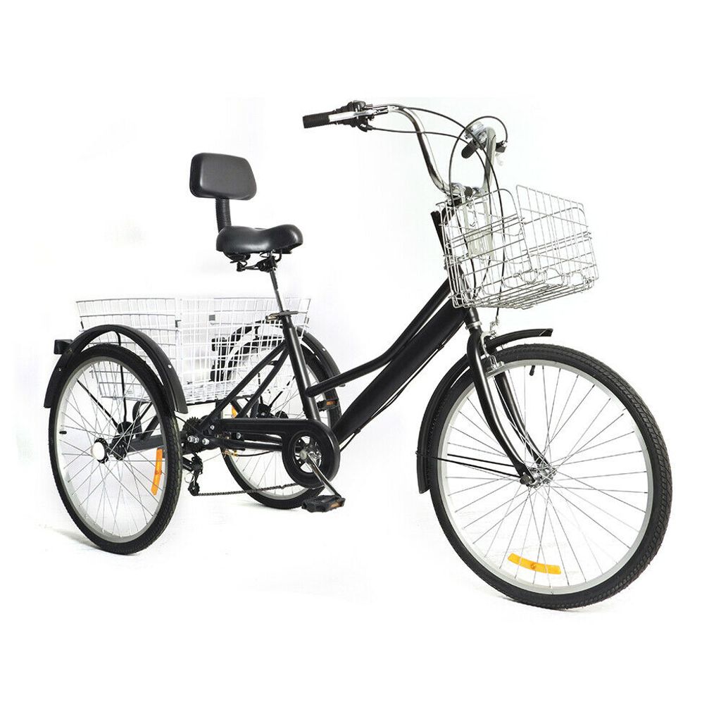 24 Inch Adult Tricycle 7-Speed Cargo Bike City Bike Obrázek produktu