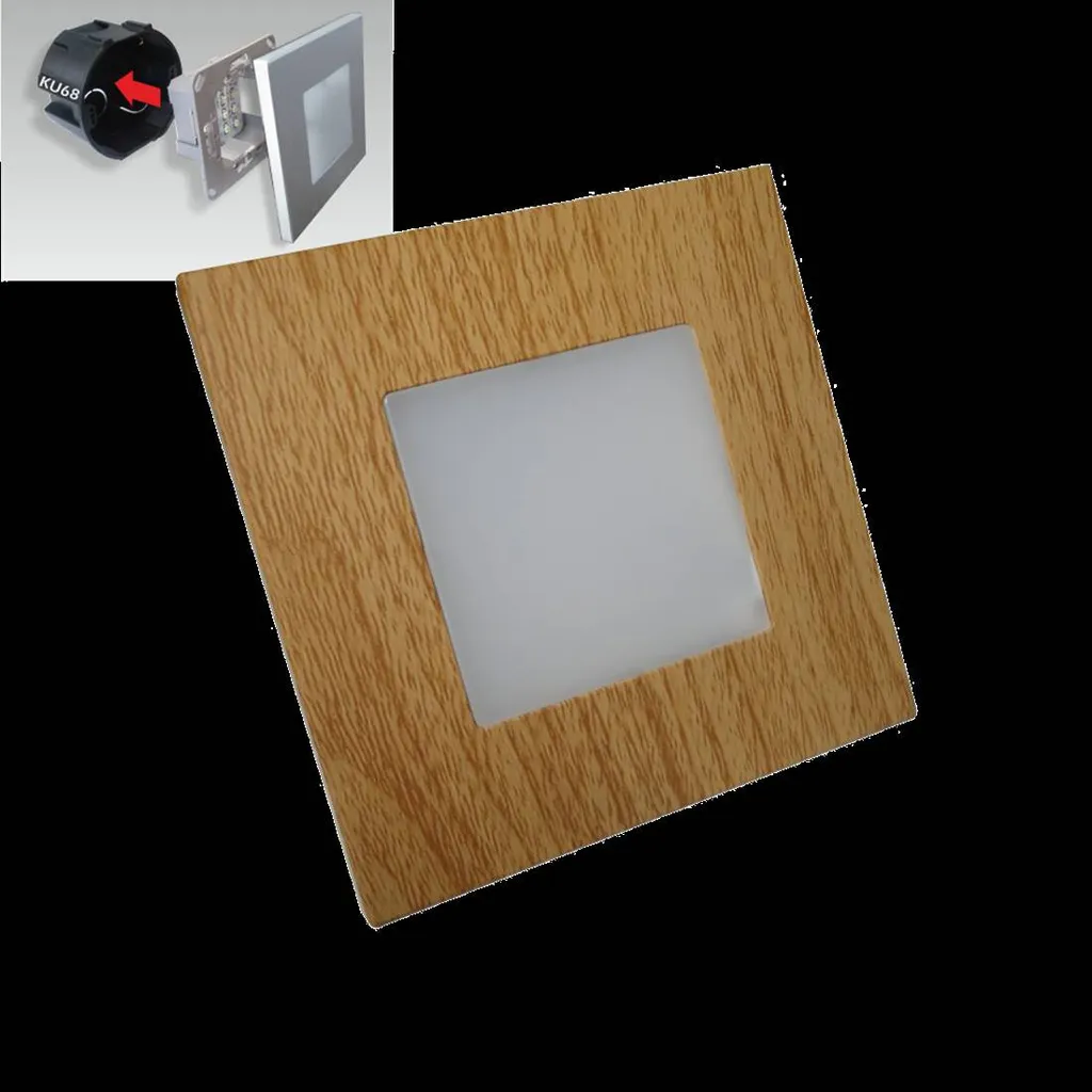 Éclairage escalier LED bois clair spot encastrer 1W 60lm Step Light