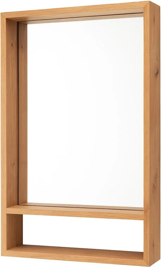 Miroir de salle de bain Coco en chêne noueux décor - 52x85x11 cm
