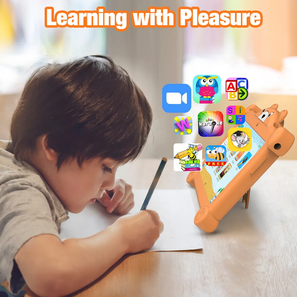 Tablette enfants 7 pouces Android 11 Ourson Jaune antichoc 32Go - 6