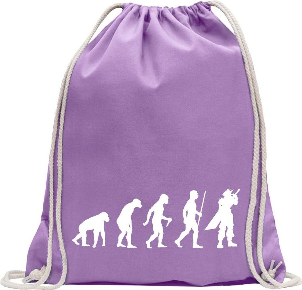 Kiwistar - Turnbeutel - lavendel - RPG Hero Fantasy Evolution - Fun Rucksack Sport Beutel Gymsack Baumwolle mit Ziehgurt