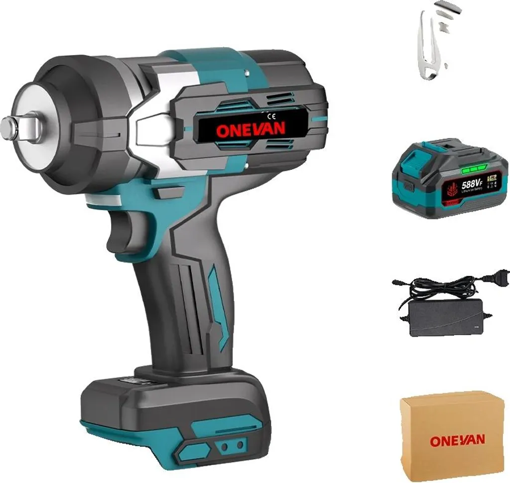 Perceuse-visseuse à percussion sans fil 2800 Nm moteur Brushless 1 accu