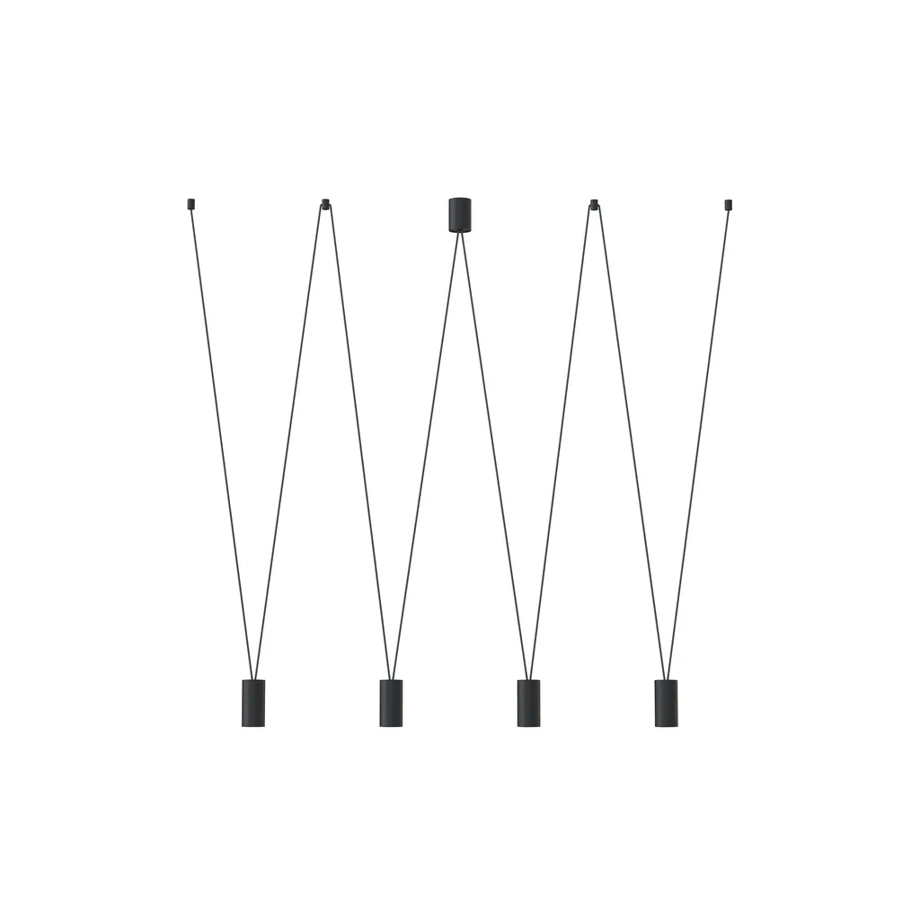 Grand Lustre Noir 4 Lampes pour Plafond Haut More Eye Nowodvorski