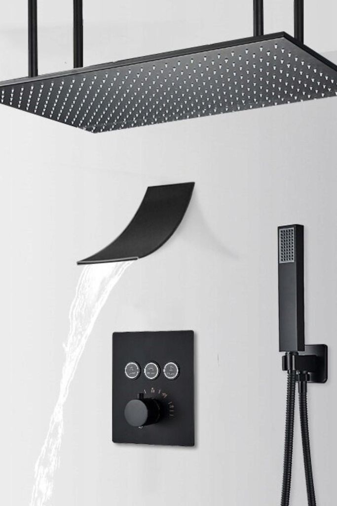 Unterputz Duscharmatur Ari Thermostat, Regendusche mit Produktbild 