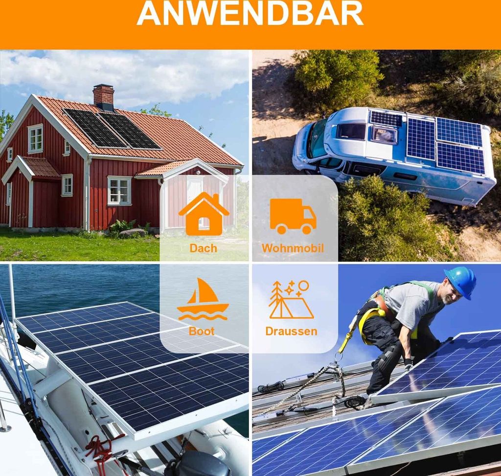 Solarpanel Kit 400W 18V Monokristallin mit 40A Ladegerät Produktbild 13