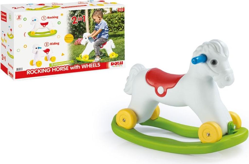 Dolu 2 in 1 Pferd auf Rädern - Wippe 7078 Produktbild 