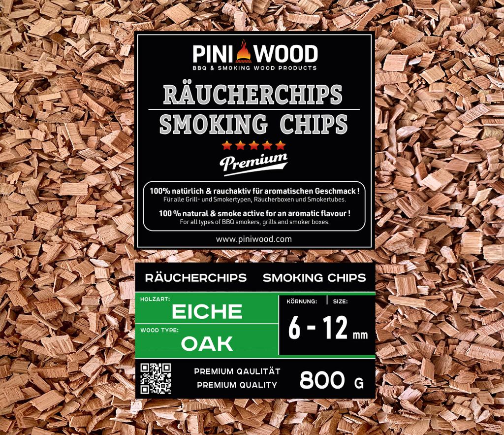 PINI 800 g Trucioli per affumicatura Quercia 6-12 mm Immagine del prodotto 
