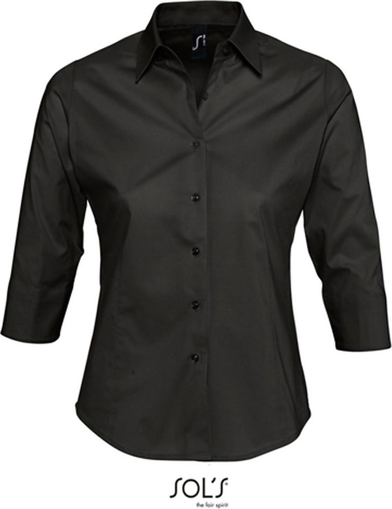 SOL ́S Women ́s Stretch-3/4-Sleeve Blouse Effect