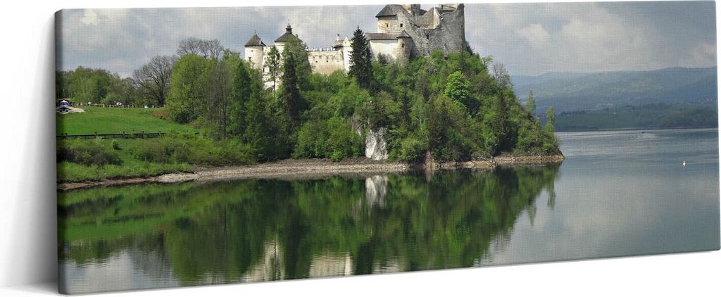 Schloss in Niedzica – Leinwandbild Wandbild – 125x50 cm – Leinwandbilder – Wandbilder – Schlafzimmer – Flur