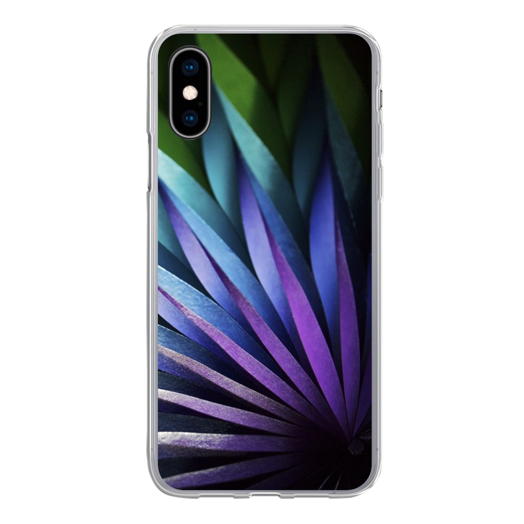MuchoWow Handyhülle Schutzhülle Hülle für iPhone X Blumen - Geometrie - Abstrakt Silikon Softcase Handy Hülle - Handyhülle