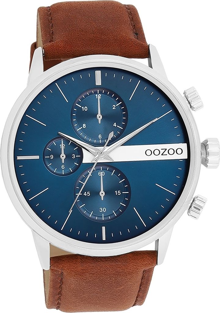 Oozoo Leder Herren Uhr Analog Quarzuhr Armband braun Timepieces D2UOC11221