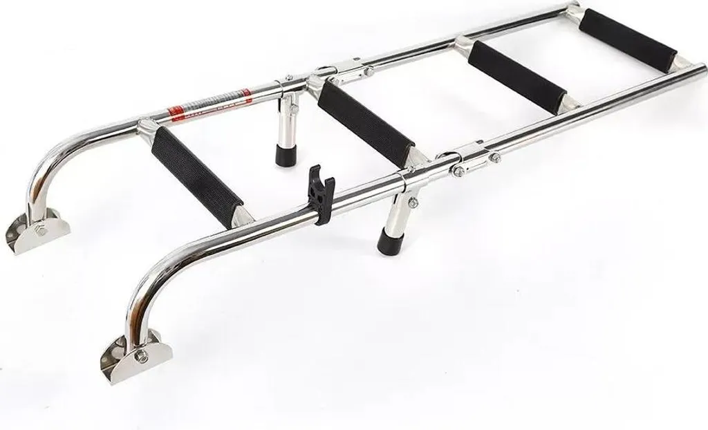 Échelle de bain pour bateau et voilier 2+2 marches inox pliante pro