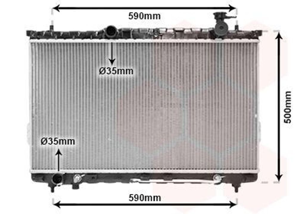 VAN WEZEL 82002110 Kühler Wasserkühler Motorkühler für HYUNDAI SANTA FÉ I