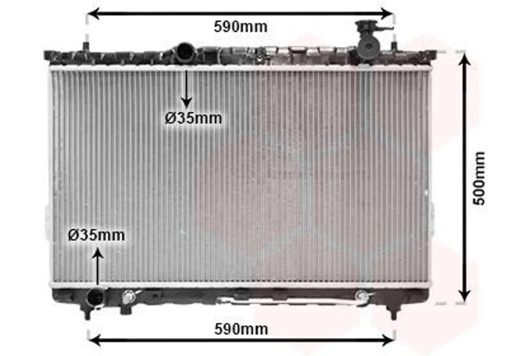 Nouveau Radiateur Refroidissement Moteur 1710-1026 adaptable Hyundai