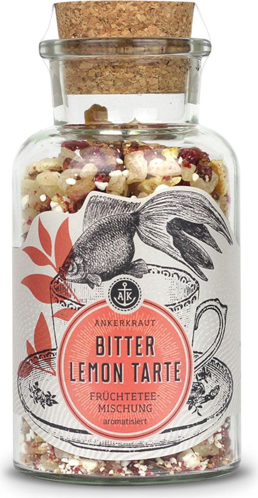 Bitter Lemon Tarte, 185g Früchtetee im Korkenglas