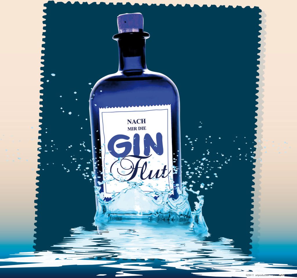 Alkoholische Getränke Kunstdruck Bild - Nach Mir Die Gin-Flut (40 x 40 cm)