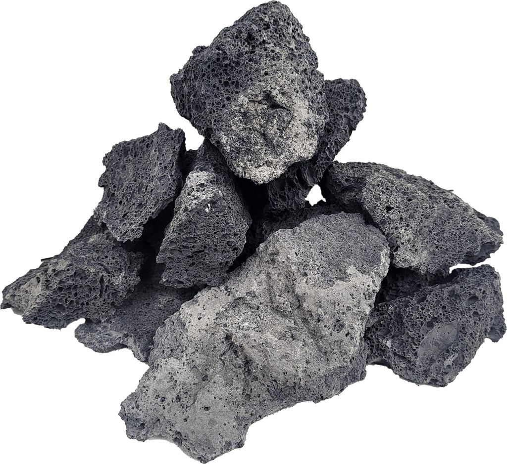 Wio Darwin Schwarzer Lava-Nano-Stein 1-10 Cm 1,5 Kg