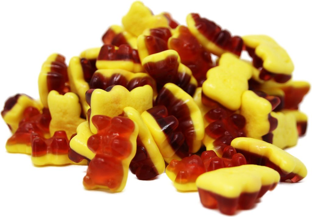 Rote Grütze Bären mit Schaumboden Fruchtgummi als Dessert 175g