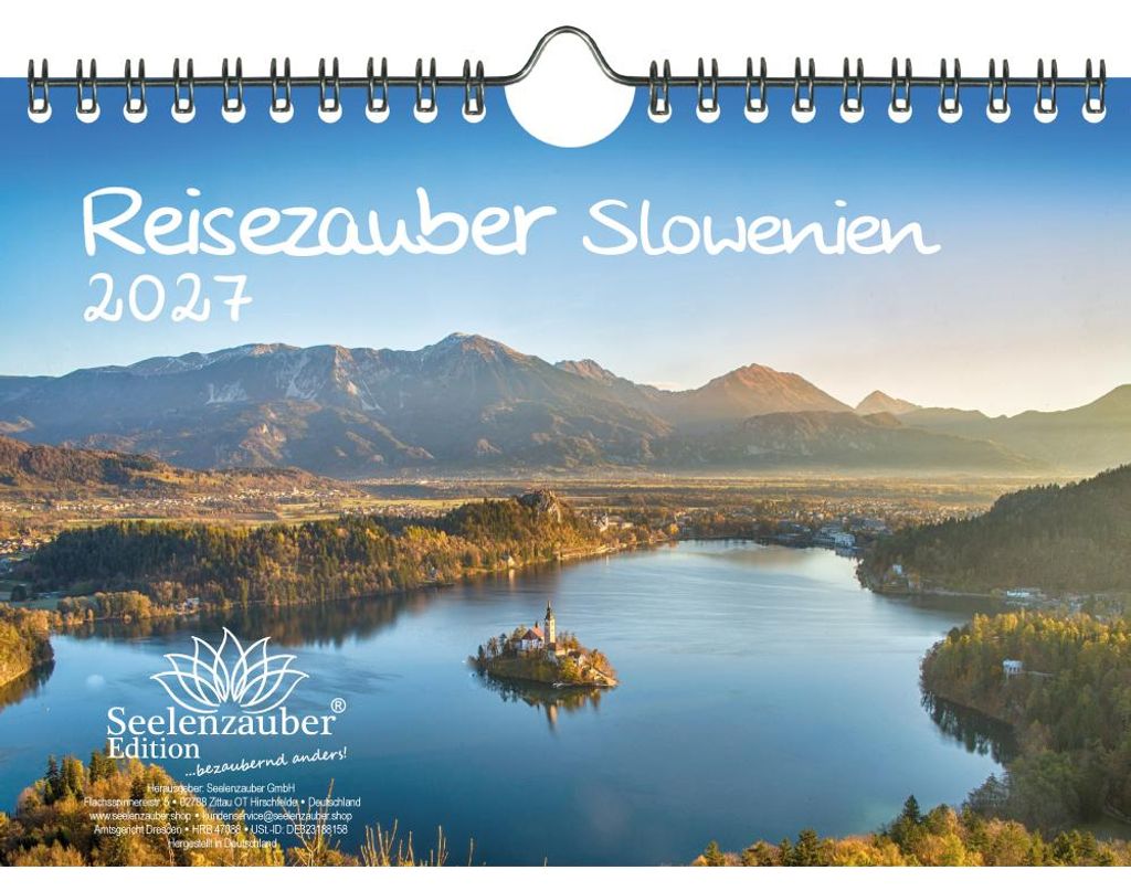 Reisezauber Slowenien DIN A5 Kalender für 2027 Urlaub Reise Stadt und Land - Seelenzauber