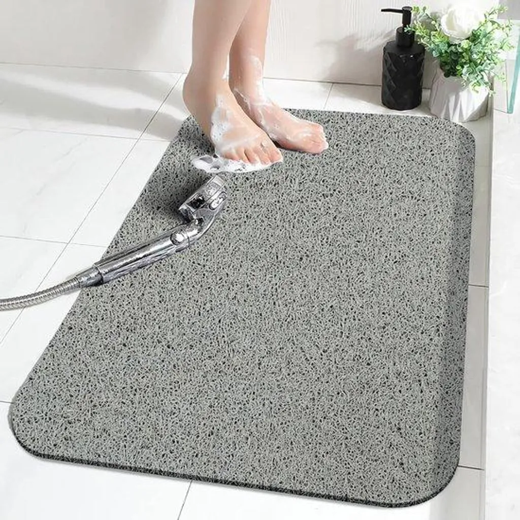 Tapis douche luffa vert grand modèle avec drainage rapide et lavable