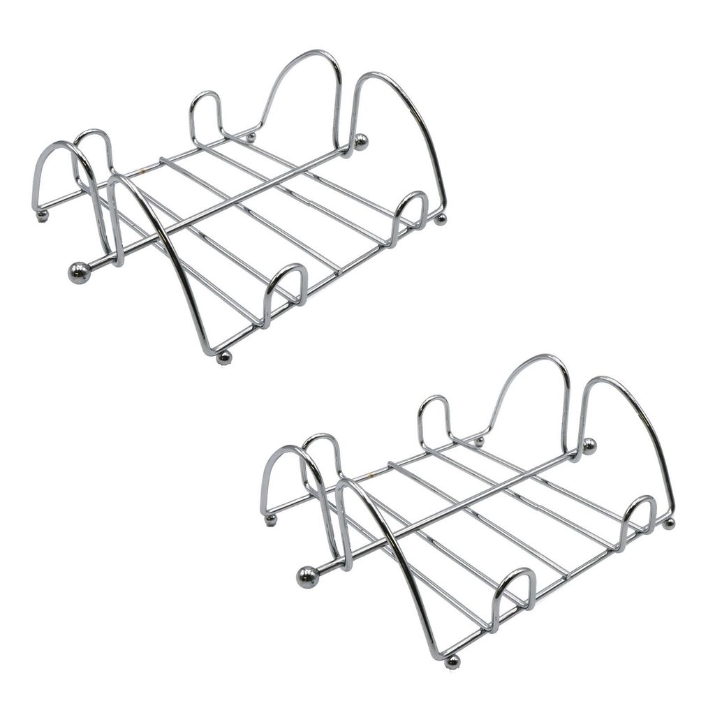2er Set Serviettenhalter mit Beschwerer Metall 18,5 x 18,5 x 6 cm Serviettenspender Quadratisch Serviettenständer Servietten Halter