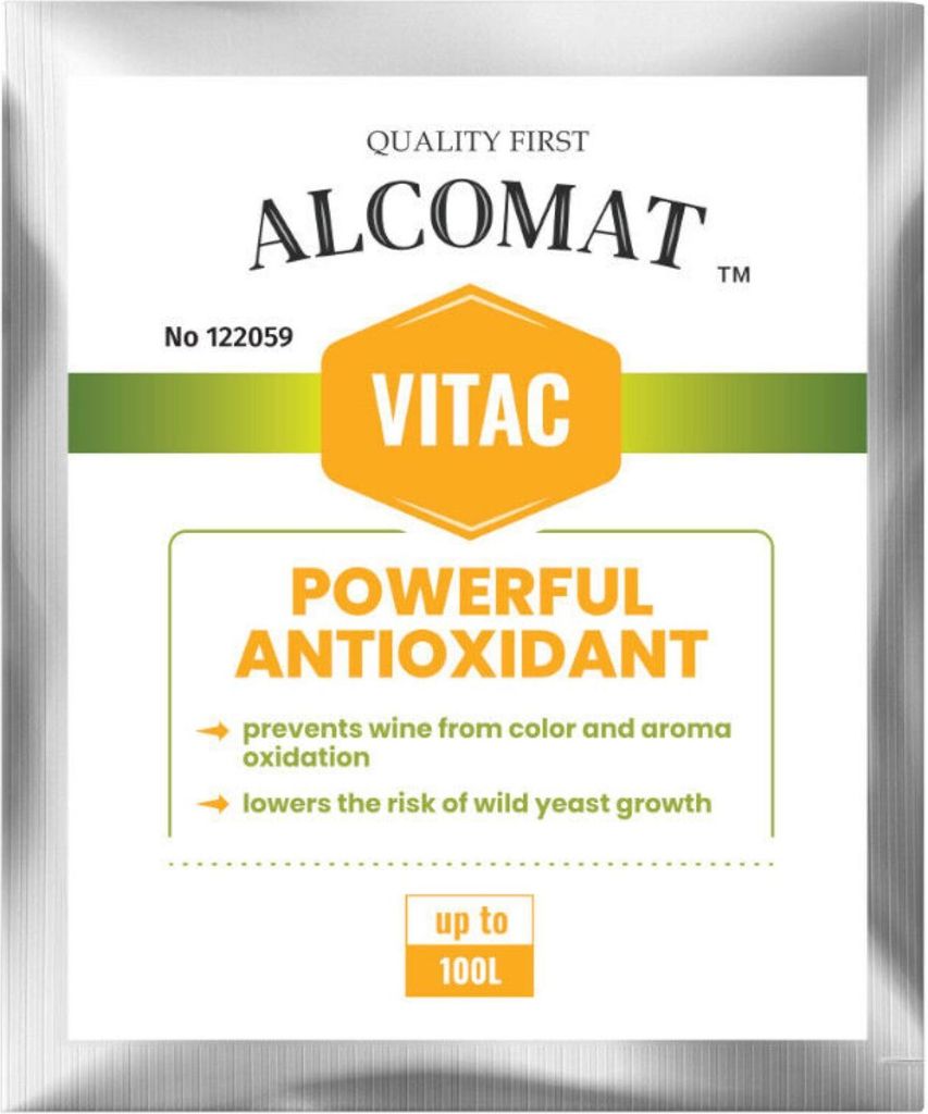Alcomat VITAC 10g Vitamin C Ascorbinsäure - Reines Antioxidans für die Weinherstellung, Farb- und Aromastabilisierung, schützt vor wildem Hefewa...