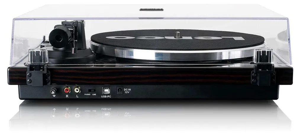 Lenco LBT-288WA Platine vinyle Bluetooth noyer avec cellule Audio-Technica