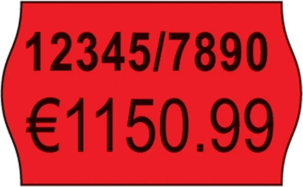 Avery RPLP1626 Etichette Prezzo Rosse Anti-Manomissione 26x16mm