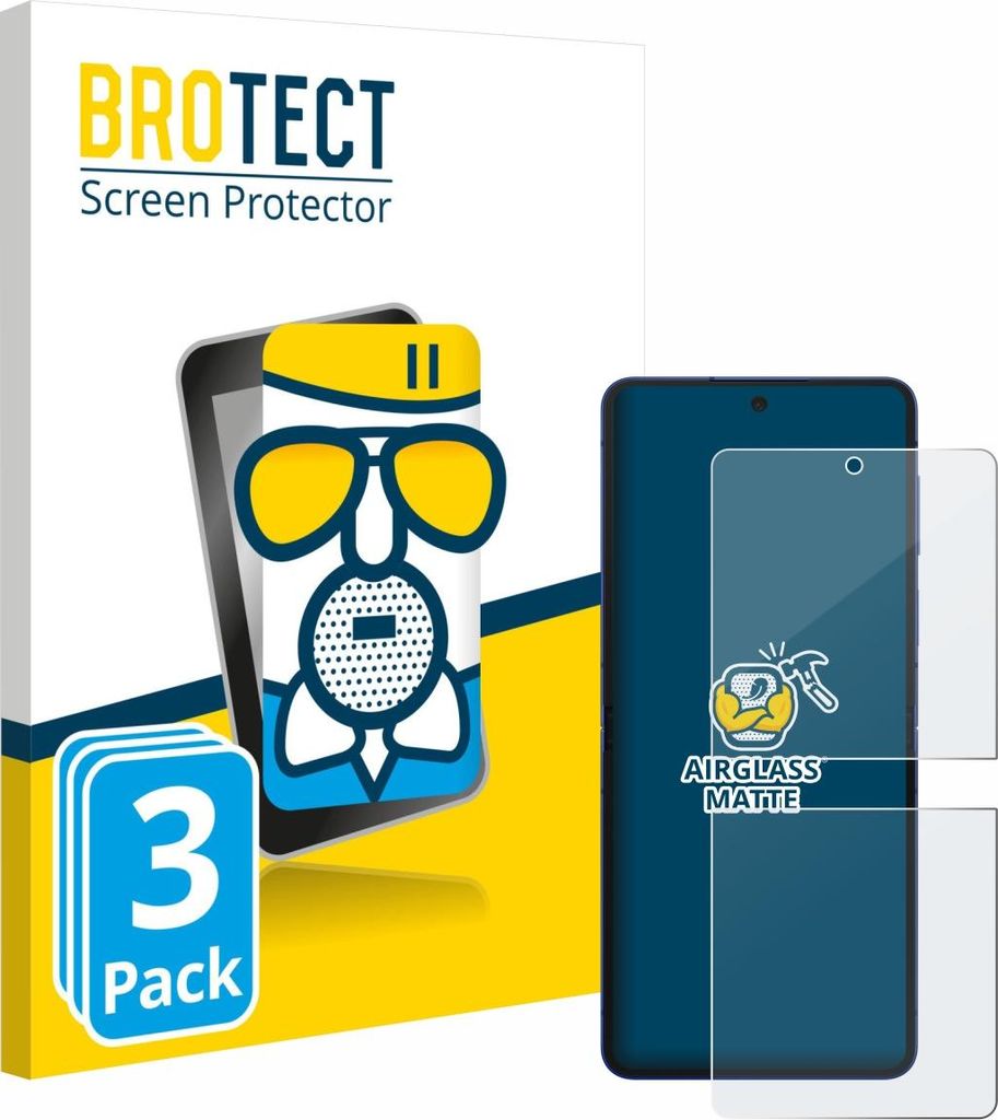 3x BROTECT Entspiegelungs Schutzglas für Samsung Galaxy Z Flip 7 Schutzfolie Panzer Folie Glas Display Schutz matt