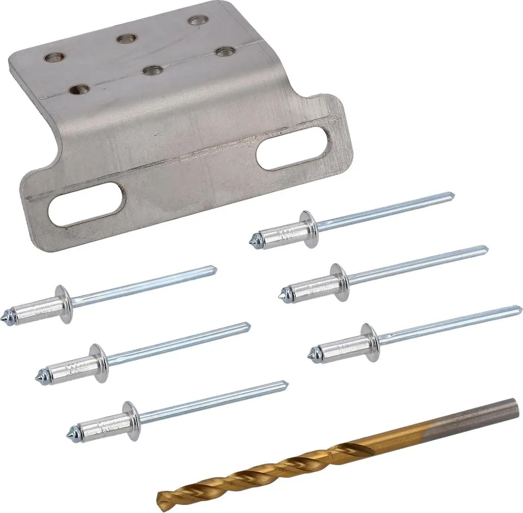 Set: panca posteriore in foglio di riparazione, con 6 rivetti ciechi + punta a spirale HSS