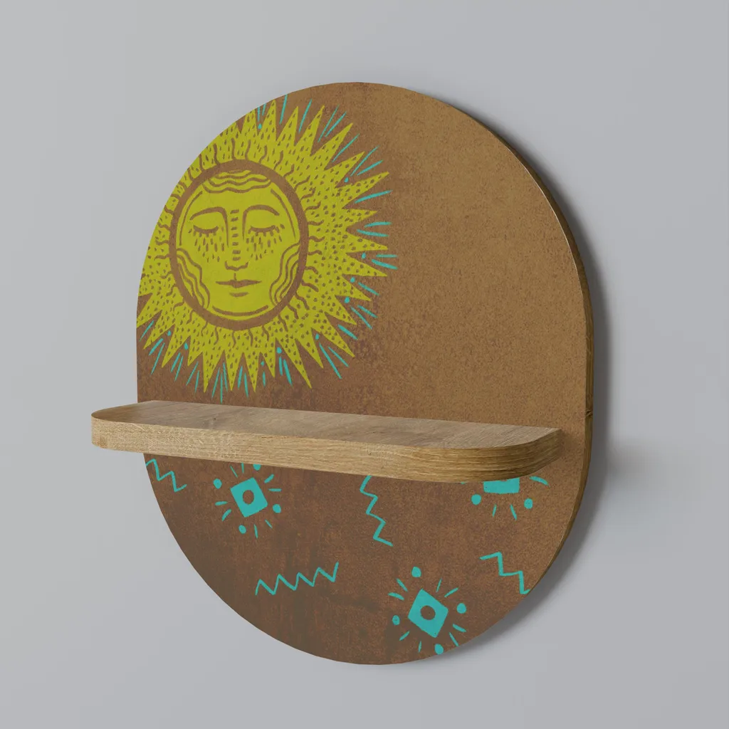 SUNSHINE PRAISE Ovales Regal - Étagère Ovale en Métal Noir de 60cm