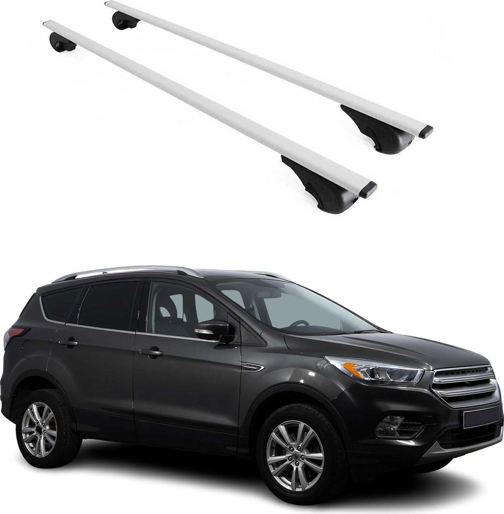 Dachträger Gepäckträger für Ford Kuga Titanium 2013-2019 Grundträger Metall Grau