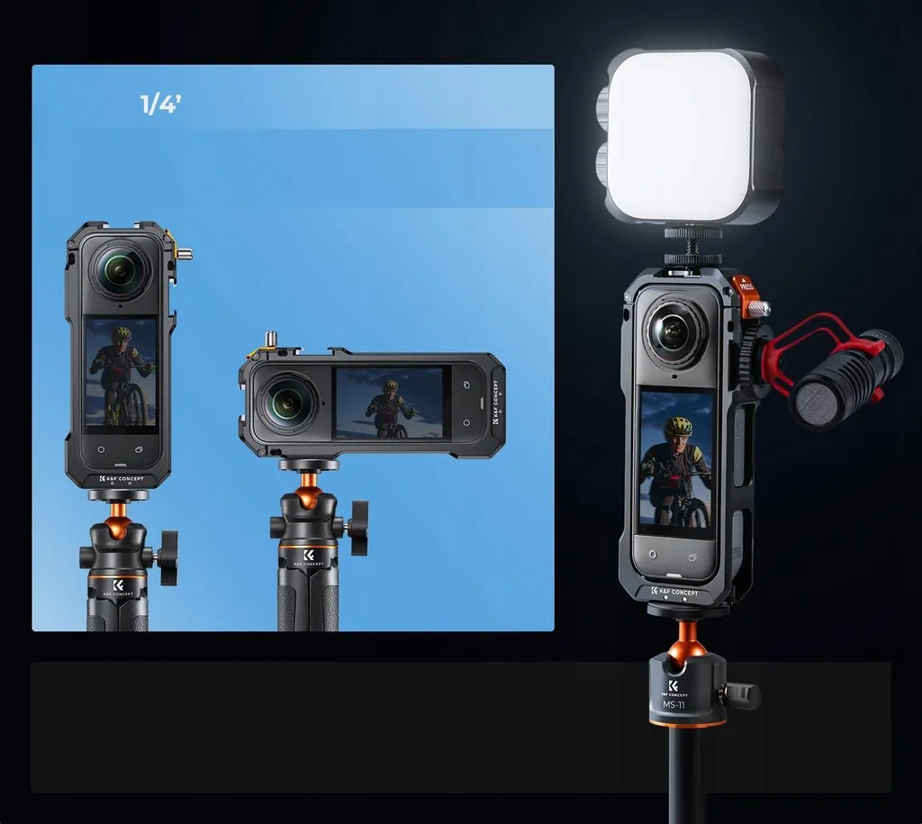 Support de protection rigide avec double griffe ISO pour Insta360 X5