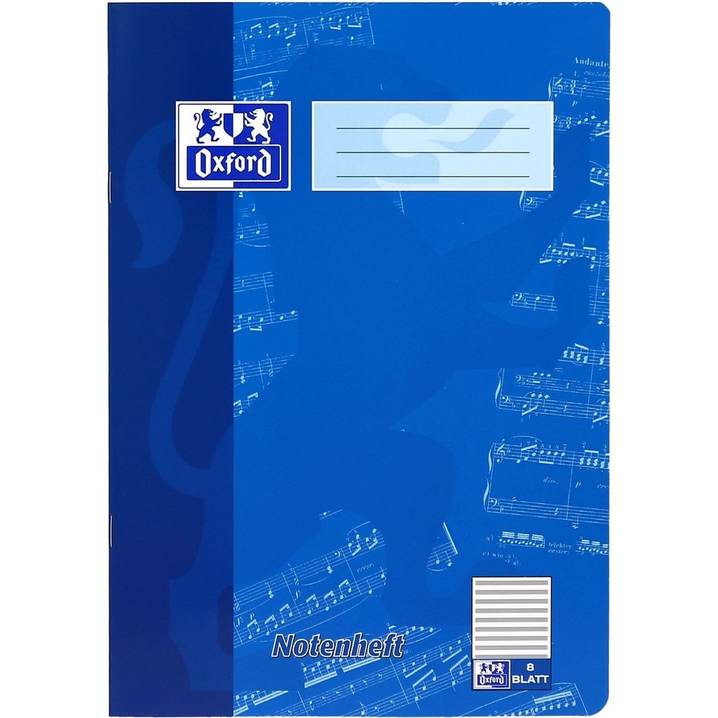 Oxford Notenheft A4 8 Blatt Lineatur 14 15Stk Produktbild 