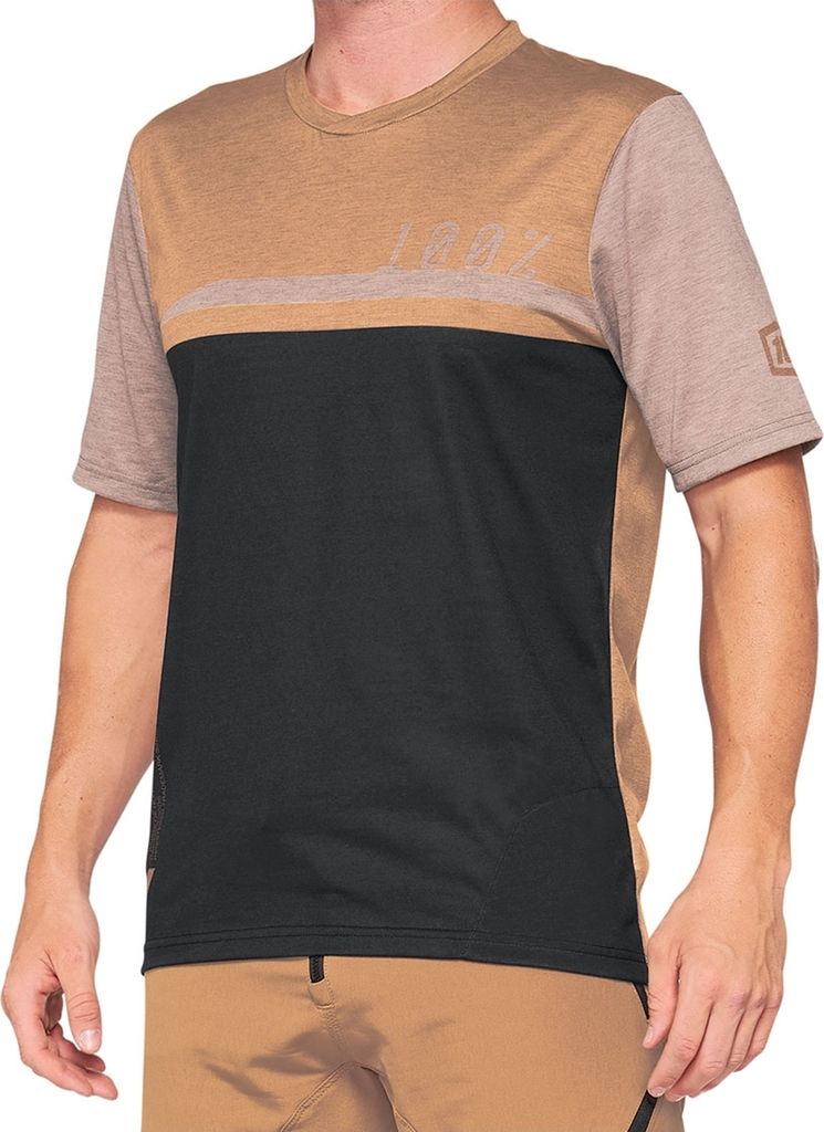 100% SPEEDLAB Kurzarm Fahrradtrikot - AIRMATIC - Braun/Schwarz S