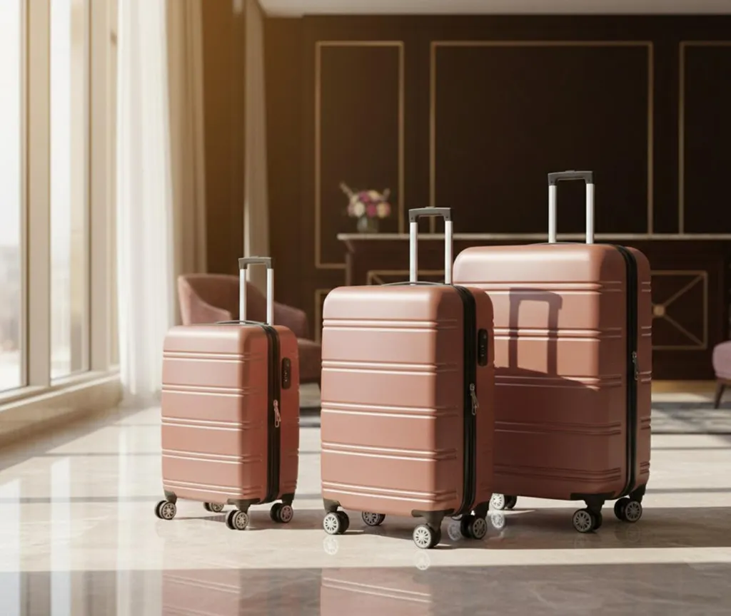 Set de 3 valises rigides Hoffmann Line Rose - Bagages cabine et soute