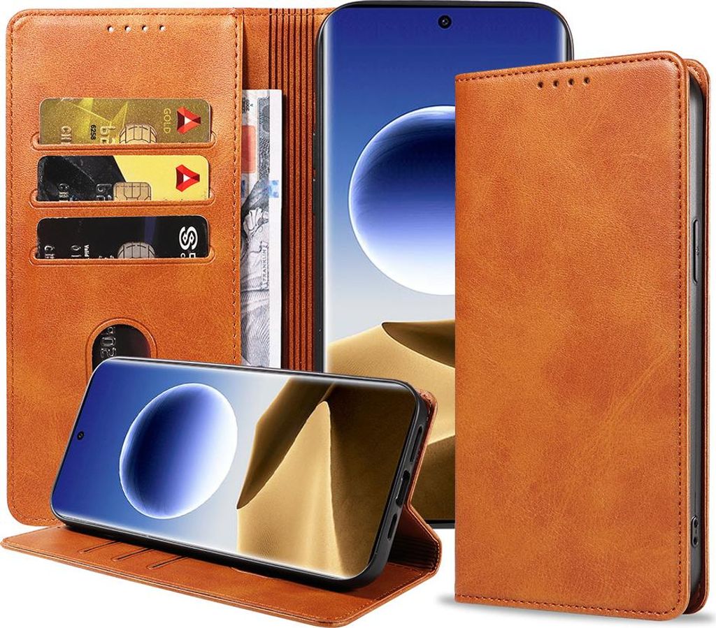 Geeignet für Oppo Find X7 Ultra Handytasche Kunstleder mit Magnetverschluss und Kartenhalter Bookcase mit Klappe - Wallet Case mit Kartenfach - Br...