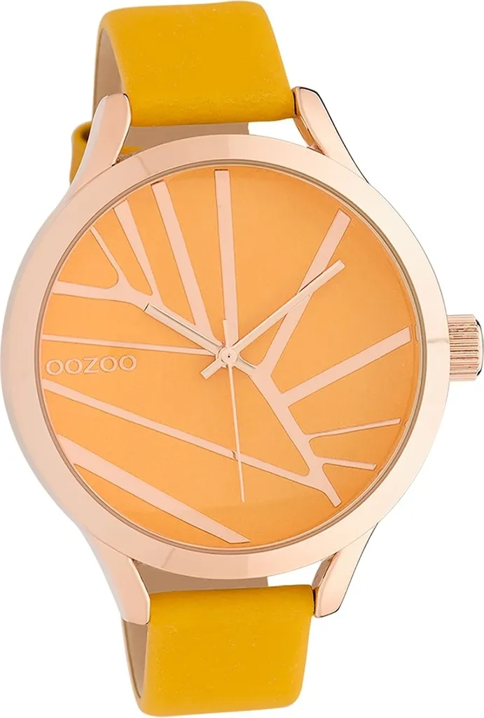 Oozoo orologio da donna in pelle orologio analogico al quarzo bracciale giallo Timepieces D2UOC10465